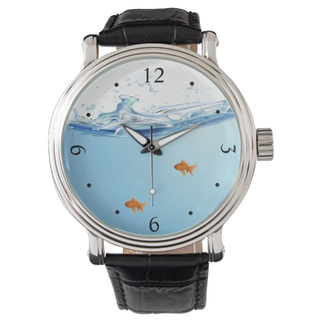 Montre Poisson d'or sous aquarium (devant)