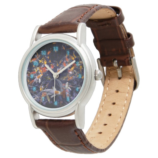 MONTRE POISSON KOI EN FLEURS (Incliné)