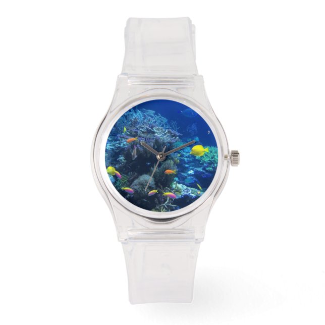 Montre Poisson Tropical Jaune Photo Sous L'Eau (Recto)