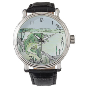 Montre Poissons bas environ à sauter à la libellule