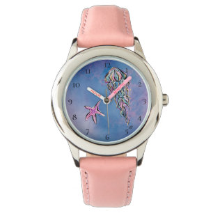Montre Poissons d'étoile de méduses de mer de plage