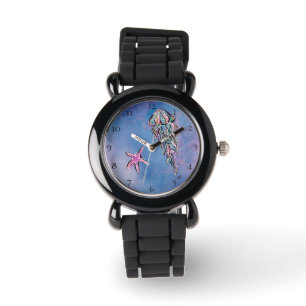 Montre Poissons d'étoile de méduses de plage de mer