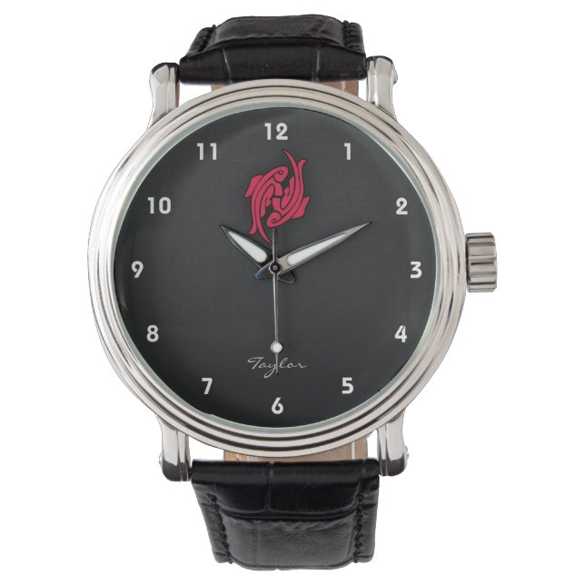 Montre Poissons rouges Crimson (devant)