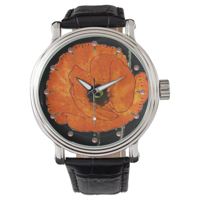MONTRE POIVRE ROUGE EN NOIR AVEC DES PIERRES À JEUX (devant)