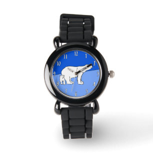 Montre Polar Bear Mom and Cub Peinture - Wildlife Art