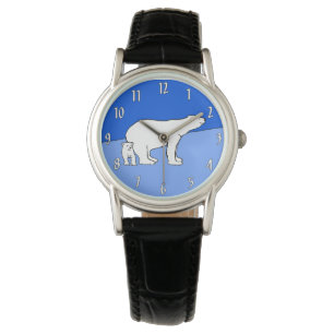 Montre Polar Bear Mom and Cub Peinture - Wildlife Art