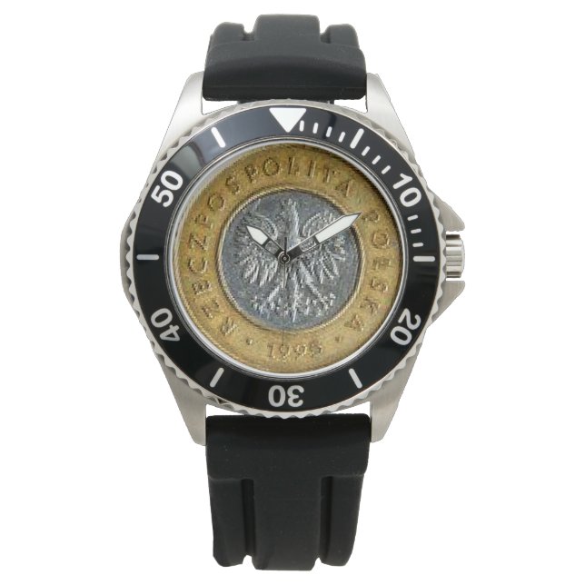 Montre Polonais 2 zlotych pièce arrière côté sur deux ton (devant)