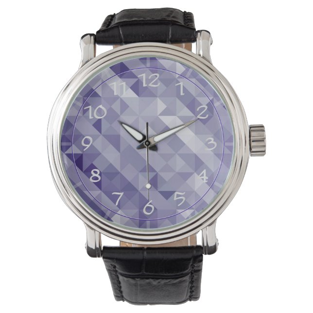 Montre polygonale violette brillante (devant)