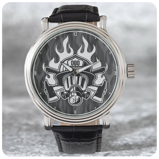 Montre Pompier Secouru sur mesure Station du service d'in (Créateur téléchargé)