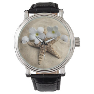 Montre Poncez les étoiles de mer de scène et sanddollar