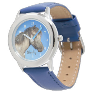 Montre Poney gris personnalisé