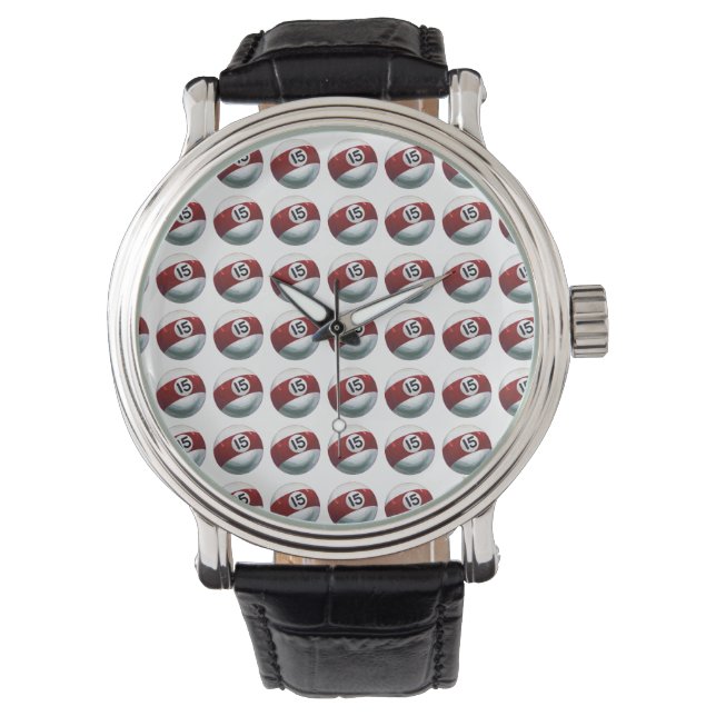 Montre Pool Ball 15 Motif (devant)