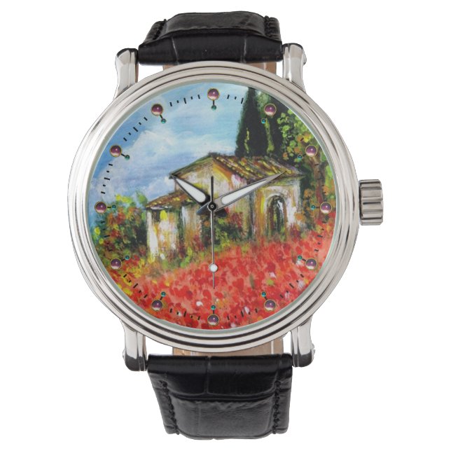 MONTRE POPIES DANS LE PAYSAGE TOSCANE (devant)