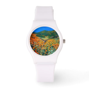 Montre Poppies de Californie et fleurs sauvages de maïs