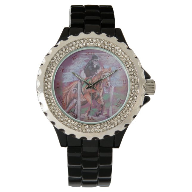 Montre POPPY HORSE JUMPER AVEC des chiffres romains (devant)