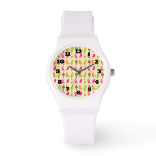 Montre Popsicles et crème glacée Motif d'été coloré
