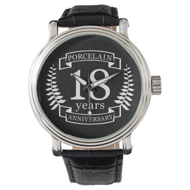 Montre Porcelaine traditionnelle mariage anniversaire 18  (devant)