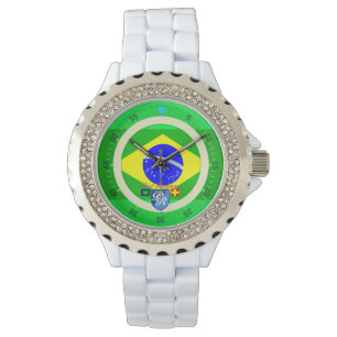Montre Port brésilien Richman du Brésil de drapeau