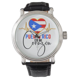 Montre Porto Rico en mi Corazon Puerto Rican Pride