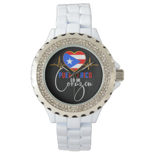 Montre Porto Rico en mi Corazon Puerto Rican Pride