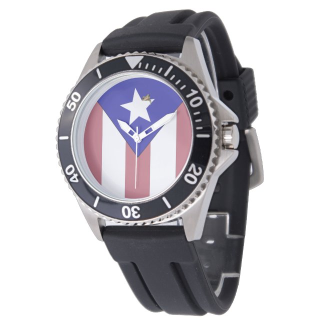 Montre Portoricain Pride (Incliné)
