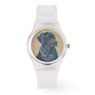 Montre portrait de black labrador dog