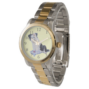 Montre portrait de chien peinture de joli bordé collie ch