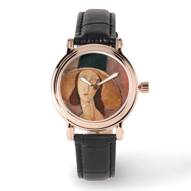 Montre Portrait de Jeanne Hebuterne dans un grand casquet (Recto)