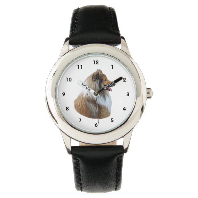 Montre Portrait de Rough Collie (devant)