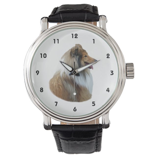 Montre Portrait de Rough Collie (devant)