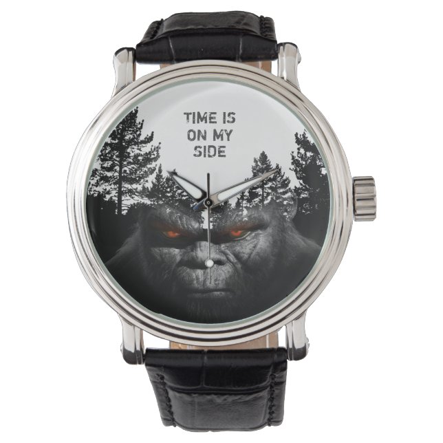 MONTRE PORTRAIT DE SASQUATCH BIGFOOT (devant)