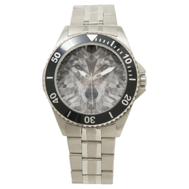 Montre Portrait géométrique Wolf Lone (devant)