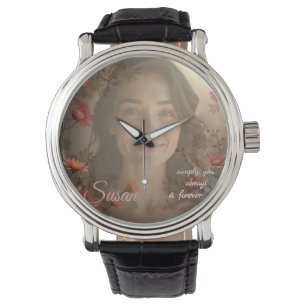 Montre Portrait personnalisé pour elle – Cadeau photo per