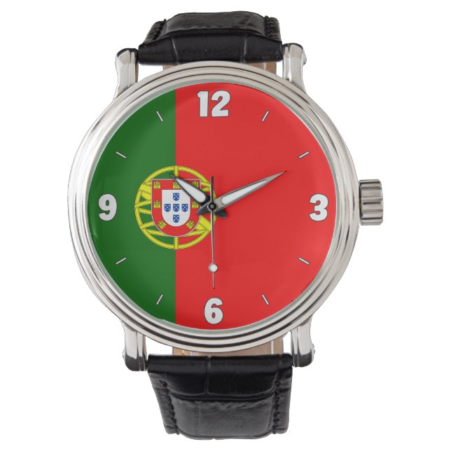 Montre Portugal National Drapeau Élégant Patriotique (devant)
