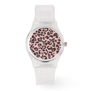 Montre Poster de animal de bébé léopard rose