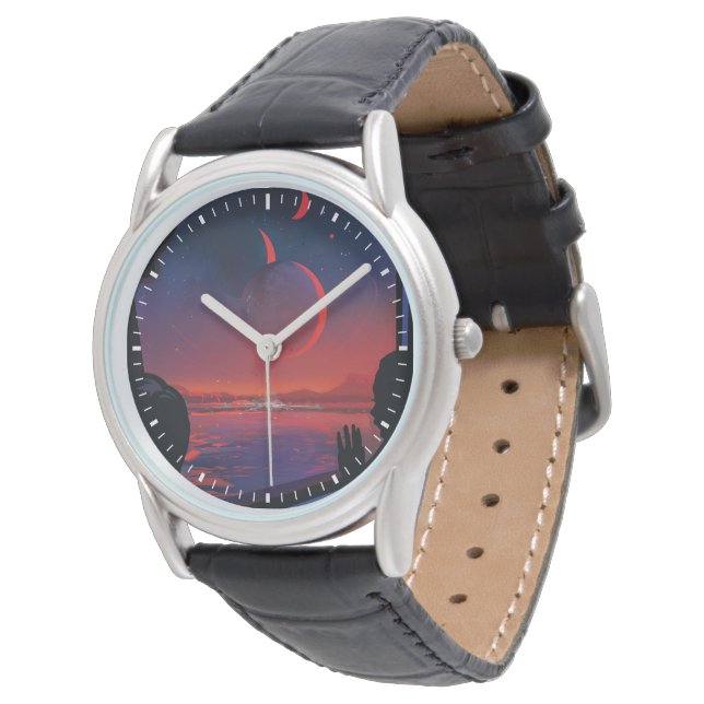 Montre Poster de l'espace rétro - Les spectateurs observe (Incliné)