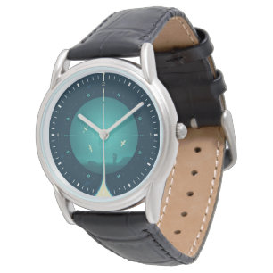 Montre Poster de l'horloge atomique Deep Space, version b