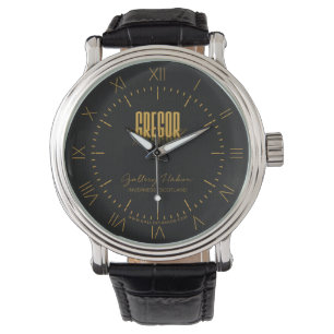 Montre Poster Retro Personnalisé Gregor Gold