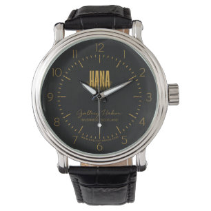 Montre Poster Retro Personnalisé Hana Gold