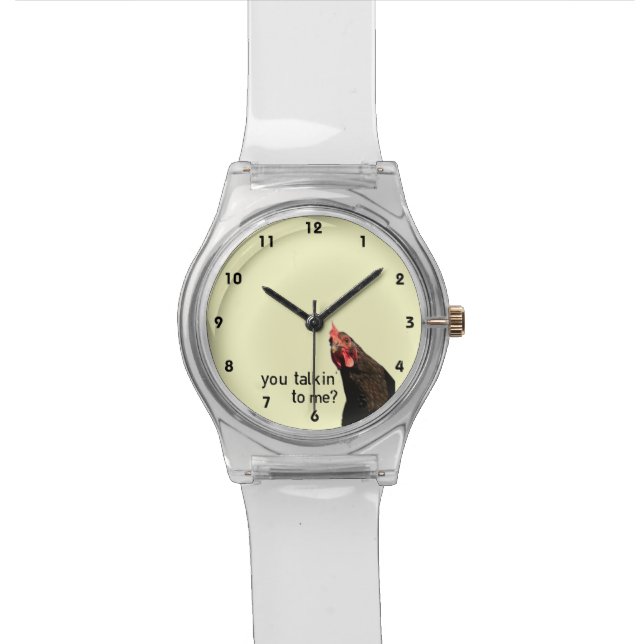 Montre Poulet drôle d'attitude (Fermer)