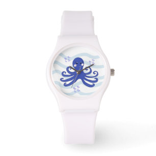 Montre Poulpe de mer bleu fantaisiste