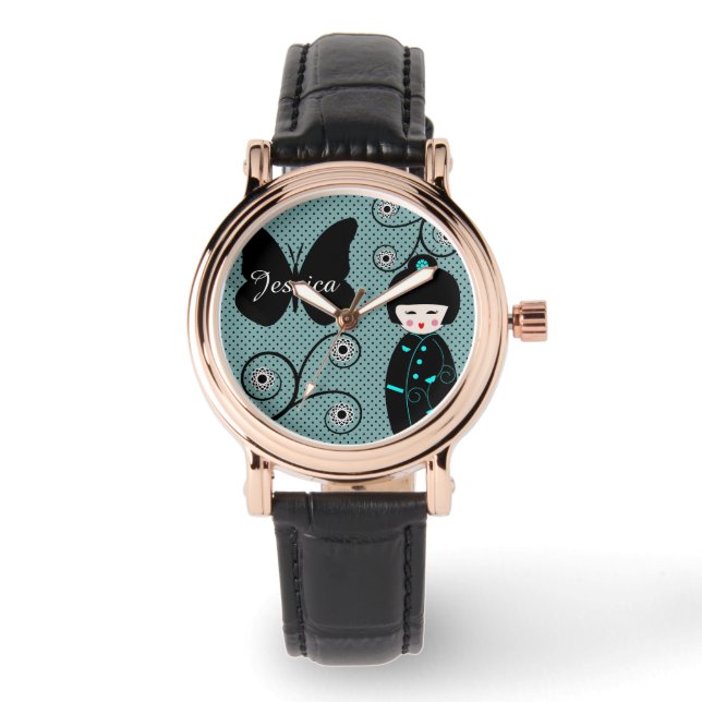 Montre Poupée japonaise en Kimono Cute (Recto)