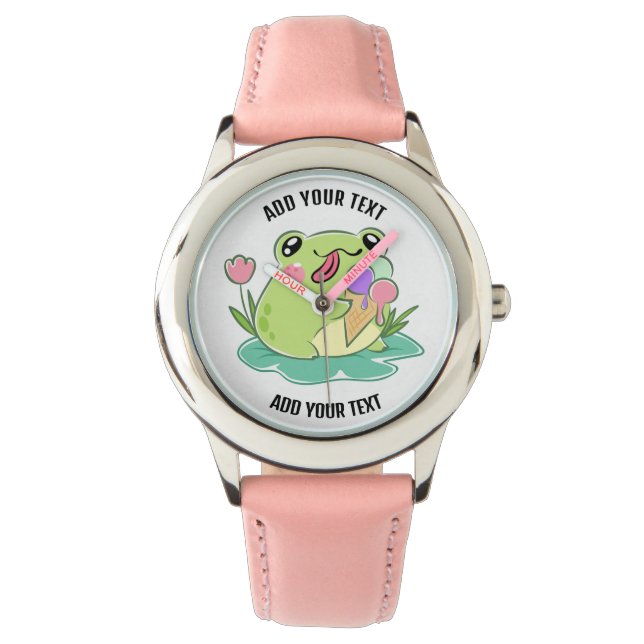 Montre pour enfant en acier inoxydable avec bracel (devant)