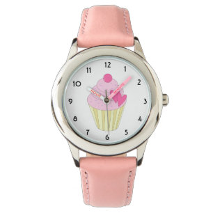 Montre pour enfants à cœurs roses illusima