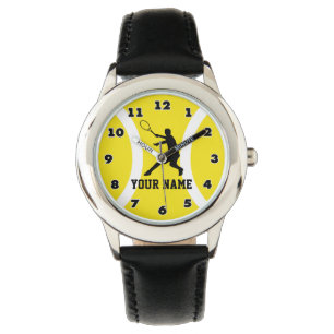 Montre pour enfants avec tennis design et nom pers
