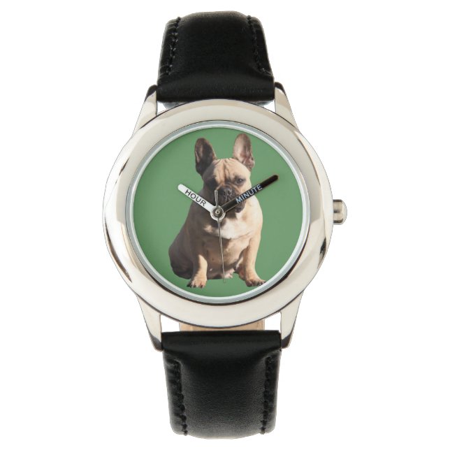 Montre pour enfants bouledogue français (devant)