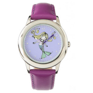 Montre pour filles de la Petite Sirène mignonne