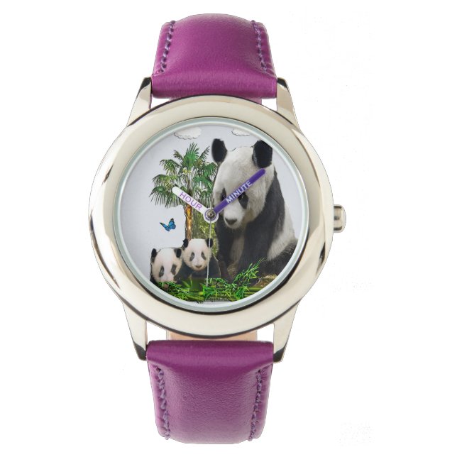 Montre pour filles ours panda (devant)