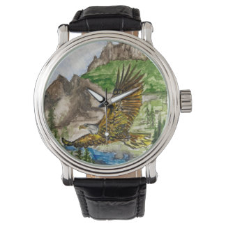 Montre pour homme avec œuvre d'art originale d'aig