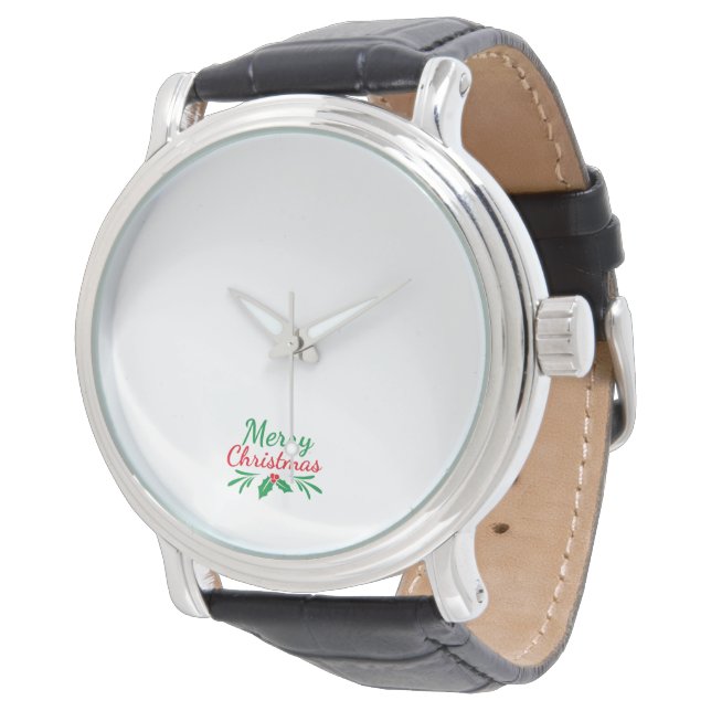Montre pour hommes avec design de Noël  (Incliné)